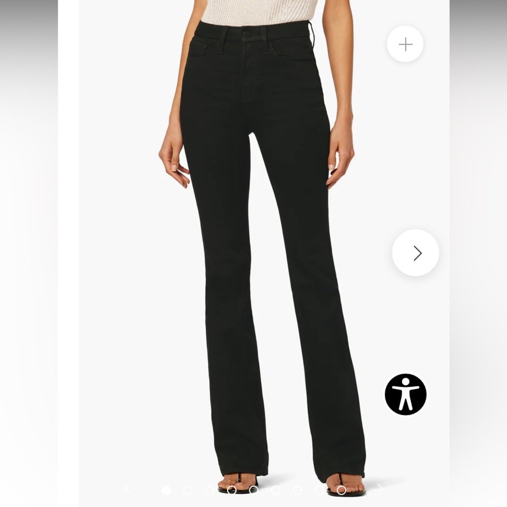 Joe's Jeans Black High-Rise Flare Wide-Leg Jeans - Sleek Black Denim